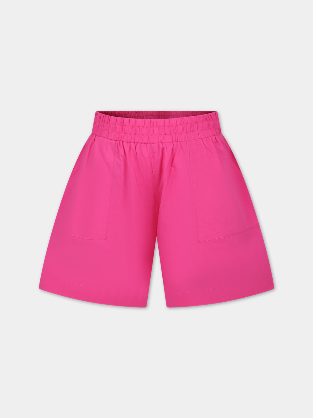 Fuchsia shorts for girl with logo